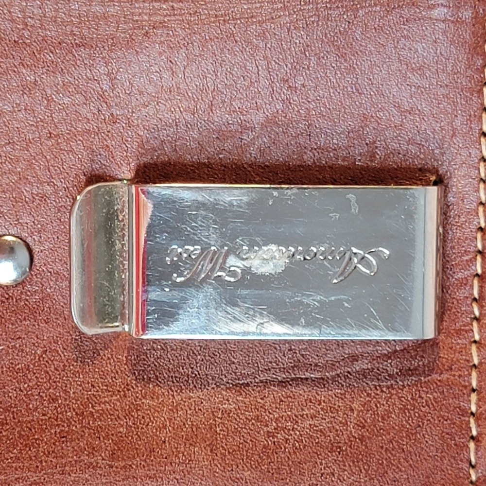 Amwrican West Hand Tooled Embossed Leather Worked Cell Cigarette Pouch - Picture 3 of 15